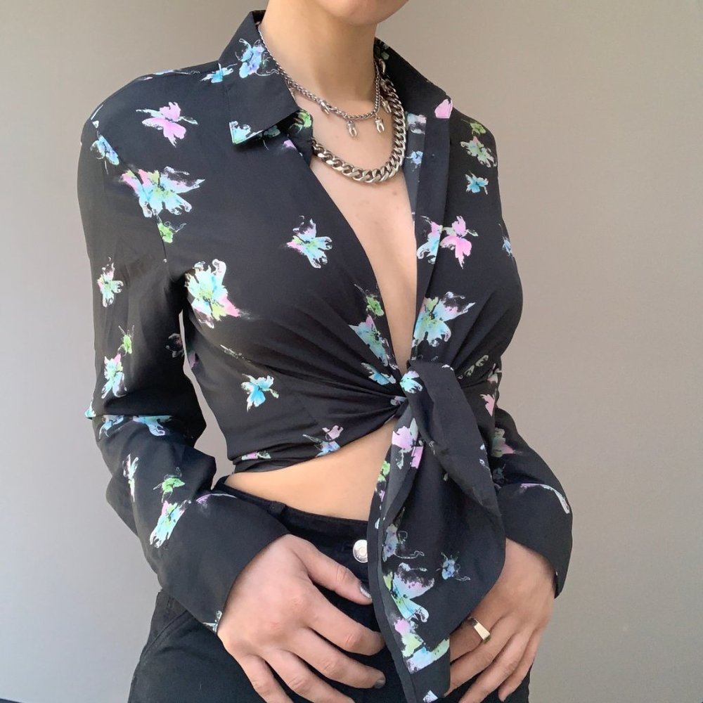 Watercolor Button Up